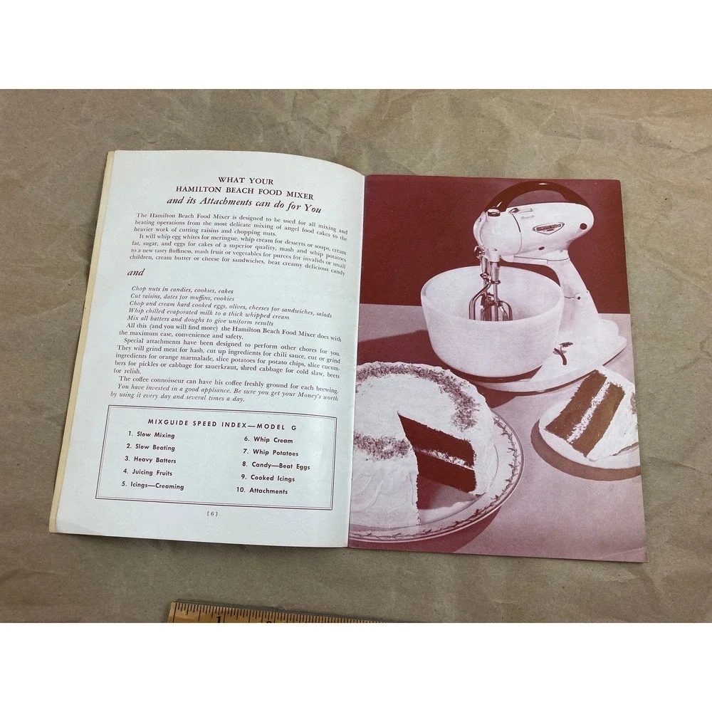 1948 Hamilton Beach Food Mixer Use and Recipe Cookbook